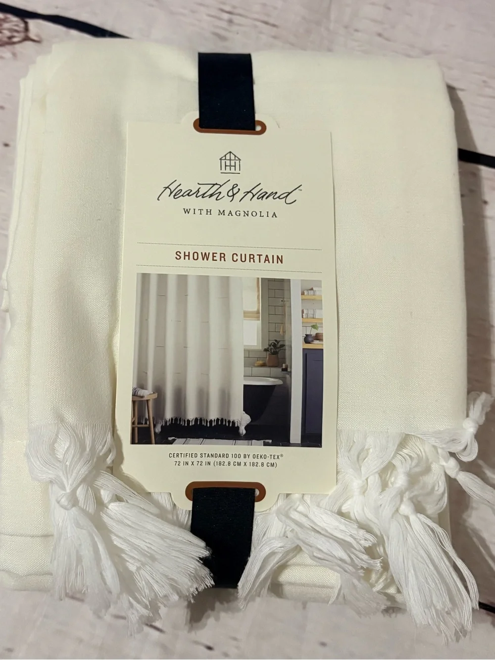 Hearth & Hand with Magnolia White Shower Curtain nwt